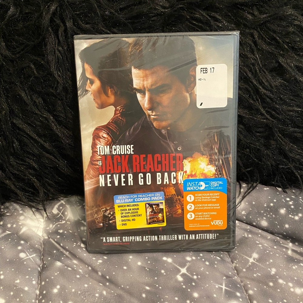 NWT - (⭐️ 3/$5 ⭐️) Jack Reacher Never Go Back DVD.